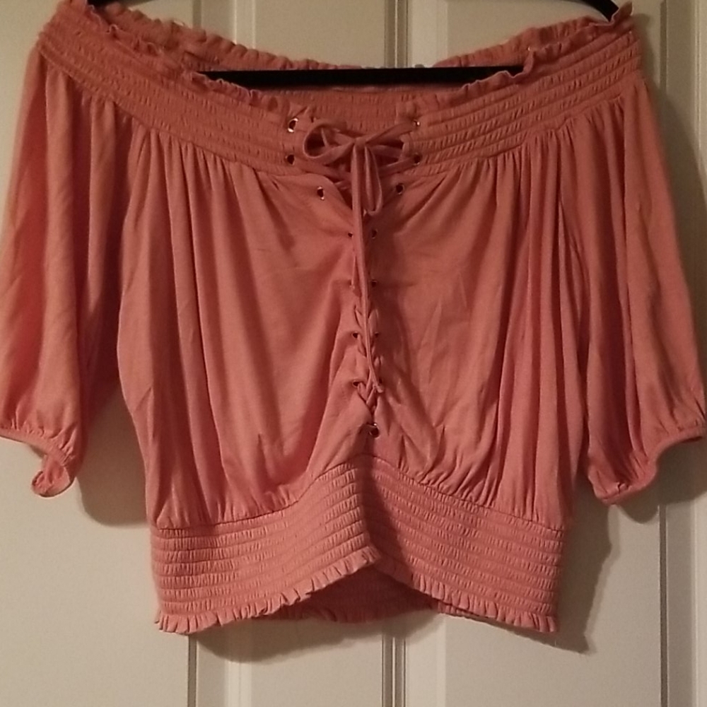 Off The Shoulder Tie up Crop Top NWT
